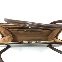 Load image into Gallery viewer, SOLD Vintage 50s/60s bag by Waldybag In Rich Dark Brown Calf Leather w/ Matching Suede Coin Purse And Mirror-Vintage Handbag, Kelly Bag-Brand Spanking Vintage
