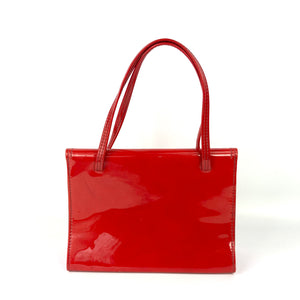 Vintage 1960s/70s Lipstick Red Patent Handbag by Freedex Made in Republic of Ireland-Vintage Handbag, Kelly Bag-Brand Spanking Vintage