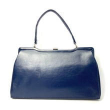 Load image into Gallery viewer, Vintage 50s/50s Large Classic Handbag, Top Handle Bag in Royal Blue w/Chrome Frame by Bagcraft-Vintage Handbag, Kelly Bag-Brand Spanking Vintage
