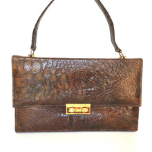 Load image into Gallery viewer, Vintage 50s/60s Leather Lined Satchel Style Turtle Skin Handbag In Excellent Condition-Vintage Handbag, Exotic Skins-Brand Spanking Vintage
