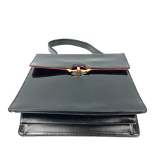 Load image into Gallery viewer, SOLD Vintage 60s 70s Black Patent Leather Gilt Clasp Jackie O Style Handbag by Waldybag-Vintage Handbag, Kelly Bag-Brand Spanking Vintage
