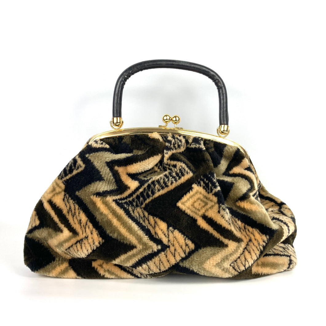 Louis Vuitton Beige/Black Leopard Chenille Fabric and Leather