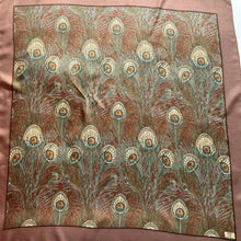 Load image into Gallery viewer, Vintage Liberty Of London Large Silk Scarf In &#39;Hera&#39; Design In Taupe/Teal-Scarves-Brand Spanking Vintage
