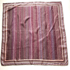 Vintage Silk Scarf By Richard Allan In Burgundy, Blue and Grey-Scarves-Brand Spanking Vintage