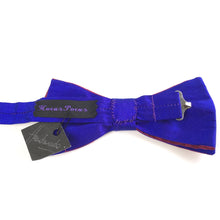 Load image into Gallery viewer, Vintage Silk Handmade Pre Tied Adjustable Bow Tie in Claret Red and Cobalt Blue by Hocus Pocus-Accessories, For Him-Brand Spanking Vintage
