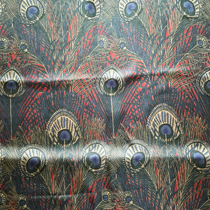 Vintage Liberty Of London Large Silk Scarf In 'Hera' Design In Dark Blue/Red-Scarves-Brand Spanking Vintage