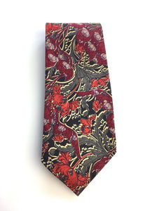 Vintage Tana Lawn Cotton Tie by Liberty of London in Stylised William Morris Design-Accessories, For Him-Brand Spanking Vintage