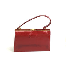 Load image into Gallery viewer, Vintage 50s/60s Lipstick Red Patent Leather Handbag By Holmes Of Norwich w/Defect-Vintage Handbag, Kelly Bag-Brand Spanking Vintage
