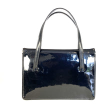 Load image into Gallery viewer, Vintage 60s Black Patent Leather Jackie O Style Top Handle Bag for Preston Made in UK-Vintage Handbag, Top Handle Bag-Brand Spanking Vintage
