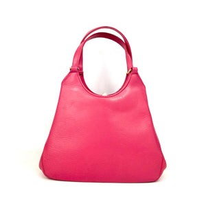 Gorgeous Vintage 60s/70s Twin Handled Top Handle Bag In Fuschia Pink Leather By Freedex Made in England-Vintage Handbag, Kelly Bag-Brand Spanking Vintage