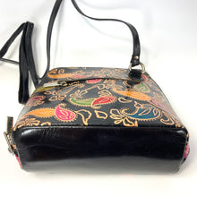 Load image into Gallery viewer, Vintage 70s/80s Leather Painted Bohemian Paisley Cross Body Bag-Vintage Handbag, Dolly Bag-Brand Spanking Vintage
