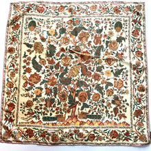 Load image into Gallery viewer, Vintage Liberty Large Classic Tree of Life Silk Scarf In Buttermilk, Rusty Pink, orange and Green-Scarves-Brand Spanking Vintage
