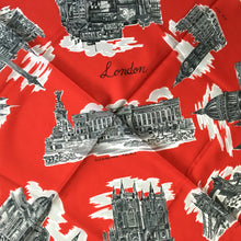 Load image into Gallery viewer, Vintage 50s London Scenes Tourist Scarf by Clifford Bond Made in Italy-Scarves-Brand Spanking Vintage
