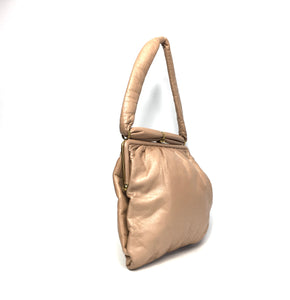 Vintage 50s 60s Mink Taupe Leather Dolly Bag by Jane Shilton Made in England-Vintage Handbag, Dolly Bag-Brand Spanking Vintage