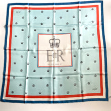 Load image into Gallery viewer, Vintage Rare Mappin And Webb Queen&#39;s 1977 Silver Jubilee Commemorative Silk Scarf-Scarves-Brand Spanking Vintage

