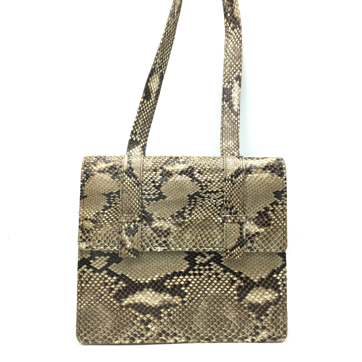 Vintage Python Skin Handbag With Shoulder Strap Made In Singapore ...