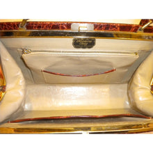 Load image into Gallery viewer, Beautiful Vintage 50s Handbag In Crocodile Skin By Riviera In Rich Chestnut/Copper-Vintage Handbag, Exotic Skins-Brand Spanking Vintage
