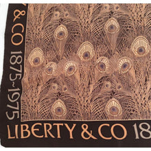 Load image into Gallery viewer, Fabulous Vintage Large Liberty Silk Scarf In Iconic &#39;Hera&#39; Design In Rich Browns And Taupe Commemorating 100th Anniversary Of Liberty-Scarves-Brand Spanking Vintage
