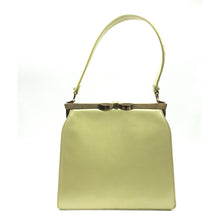 Load image into Gallery viewer, RESERVED Vintage Handbag 50s In Yellow Pearlised Leather From Lodix-Vintage Handbag, Kelly Bag-Brand Spanking Vintage
