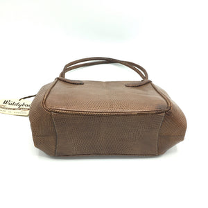 Vintage 50s 60s Lizard Skin Rare Dainty Design Waldybag in Taupe-Vintage Handbag, Exotic Skins-Brand Spanking Vintage