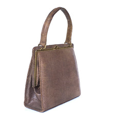 Load image into Gallery viewer, Fabulous Vintage 50s Small And Dainty Lizard Skin In Taupe By Fassbender-Vintage Handbag, Exotic Skins-Brand Spanking Vintage
