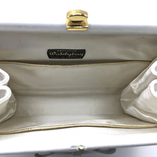 Load image into Gallery viewer, Vintage 50s/60s Exquisite Dainty White Patent Leather Waldybag, w/ Pretty Leather Bow Trim &amp; Silk Coin Purse-Vintage Handbag, Kelly Bag-Brand Spanking Vintage
