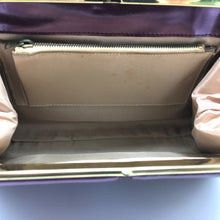 Load image into Gallery viewer, Vintage 60s Pearlescent Dark Fuschia/Burgundy Classic Ladylike Bag-Vintage Handbag, Kelly Bag-Brand Spanking Vintage

