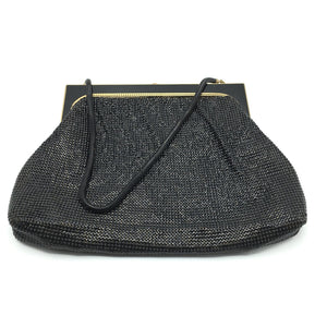 Vintage 60s Oroton Black And Gold Metal Mesh Evening Bag, Occasion Bag Made in W Germany-Vintage Handbag, Evening Bag-Brand Spanking Vintage