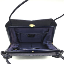 Load image into Gallery viewer, Exquisite Vintage Waldybag in Navy Patent Leather in Dainty Style w/ Matching Silk Coin Purse-Vintage Handbag, Top Handle Bag-Brand Spanking Vintage

