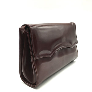 Vintage 70s Maroon Patent Shoulder Bag By Van Dal-Vintage Handbag, Clutch Bag-Brand Spanking Vintage