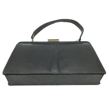 Load image into Gallery viewer, Vintage Mappin And Webb Black Lizard Skin Single Top Handle Bag-Vintage Handbag, Exotic Skins-Brand Spanking Vintage
