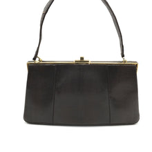 Load image into Gallery viewer, Vintage Handbag 50s Slim Elegant Design In Dark Chocolate Brown Lizard Skin From Waldybag-Vintage Handbag, Exotic Skins-Brand Spanking Vintage
