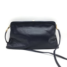 Load image into Gallery viewer, Vintage 70s French Navy Snakeskin And Leather Clutch/Shoulder Bag By Jane Shilton-Vintage Handbag, Exotic Skins-Brand Spanking Vintage
