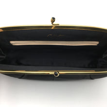 Load image into Gallery viewer, Vintage 50s Black Silk Satin Clutch Bag By Coblentz Made in Belgium-Vintage Handbag, Evening Bag-Brand Spanking Vintage

