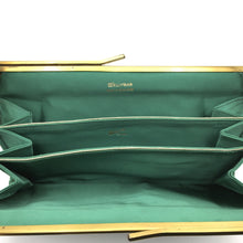 Load image into Gallery viewer, Vintage 50s Emerald Green Silk Satin Evening Bag w/ Dainty Bow Detail By Waldybag For Harrods-Vintage Handbag, Evening Bag-Brand Spanking Vintage
