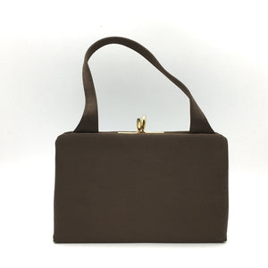 Small Vintage Chocolate Brown Silk Satin Waldybag Evening/ Occasion Bag-Vintage Handbag, Evening Bag-Brand Spanking Vintage