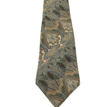 Load image into Gallery viewer, Vintage 80s Liberty of London Silk Tie in Collectable &#39;Ianthe&#39; Design in Browns, Green and Blue-Accessories, For Him-Brand Spanking Vintage
