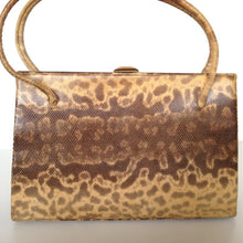 Load image into Gallery viewer, Vintage 50s Karung Snake Skin Classic Ladylike Bag By Waldybag w/ Original Box-Vintage Handbag, Exotic Skins-Brand Spanking Vintage
