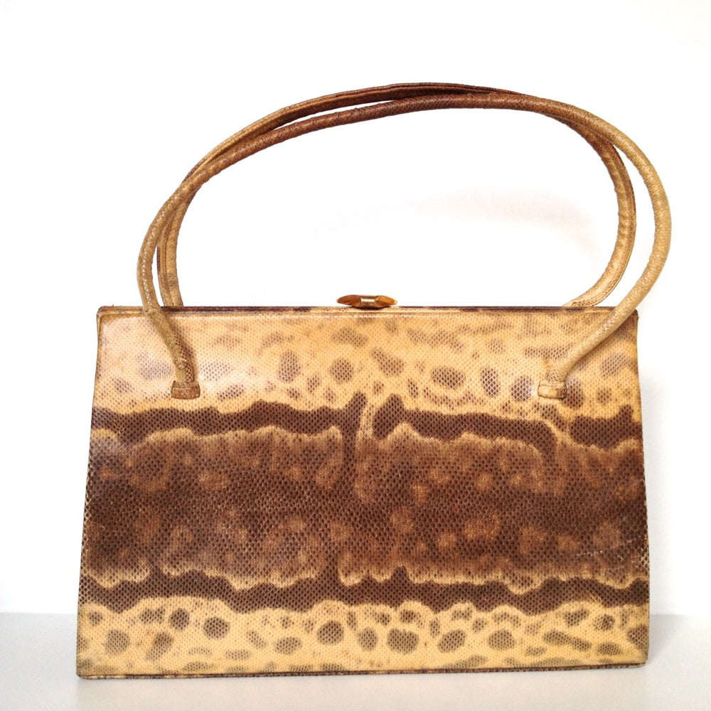 Vintage Dark Brown Reptile Handbag – KingsPIER vintage