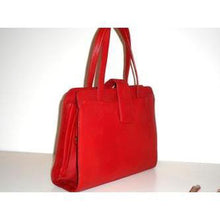 Load image into Gallery viewer, Vintage 50s Large Lipstick Red Leather Handbag By Fassbender-Vintage Handbag, Large Handbag-Brand Spanking Vintage
