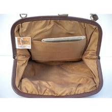 Load image into Gallery viewer, Vintage 50s Rust Leather Dolly Bag By Freedex w/ Original Mirror In Paper Sleeve-Vintage Handbag, Dolly Bag-Brand Spanking Vintage
