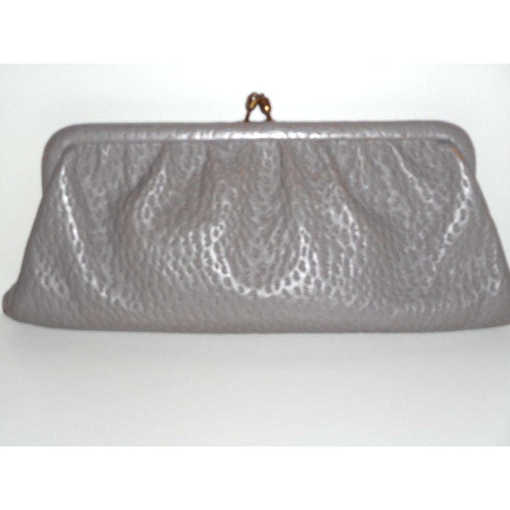 Vintage 50s Taupe Leather Clutch Bag by Freedex For Boots-Vintage Handbag, Clutch Bag-Brand Spanking Vintage