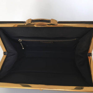 Vintage 50s/60s Black Patent Leather Tab Front Bag By Widegate-Vintage Handbag, Kelly Bag-Brand Spanking Vintage