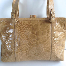 Load image into Gallery viewer, Vintage 50s/60s Blond Turtle Skin Handbag With Taupe Leather Lining And Matching Coin Purse By Susan of Bond Street-Vintage Handbag, Exotic Skins-Brand Spanking Vintage
