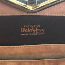 Load image into Gallery viewer, SOLD Vintage 50s/60s bag by Waldybag In Rich Dark Brown Calf Leather w/ Matching Suede Coin Purse And Mirror-Vintage Handbag, Kelly Bag-Brand Spanking Vintage

