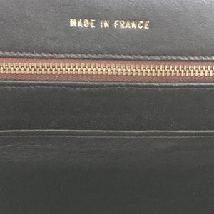 Vintage 50s/60s Superb Dark Chocolate Crocodile Skin Slim Top Handle Bag Made In France-Vintage Handbag, Exotic Skins-Brand Spanking Vintage