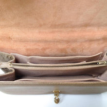Load image into Gallery viewer, SOLD Vintage 60s Exquisite Taupe Leather Handbag w/ Padlock And Mirror Wallet By Lederer For Russell &amp; Bromley-Vintage Handbag, Kelly Bag-Brand Spanking Vintage
