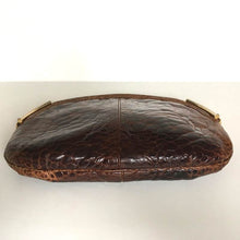 Load image into Gallery viewer, Vintage 80s Large Turtle Skin Clutch Bag In Rich Conker Brown w/ Optional Decorative Chain By Ottino Made In Florence Italy-Vintage Handbag, Exotic Skins-Brand Spanking Vintage
