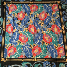 Load image into Gallery viewer, SOLD Vintage 80s Large Varuna Wool Shawl Wrap Scarf In Stunning Art Nouveau Design In Blue, Red And Green By Liberty Of London-Scarves-Brand Spanking Vintage
