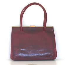 Load image into Gallery viewer, Vintage Bag, Purse, 1950s, In Deep Red Lizard Skin, Oyster Satin Lining And Fixed Coin Purse-Vintage Handbag, Exotic Skins-Brand Spanking Vintage
